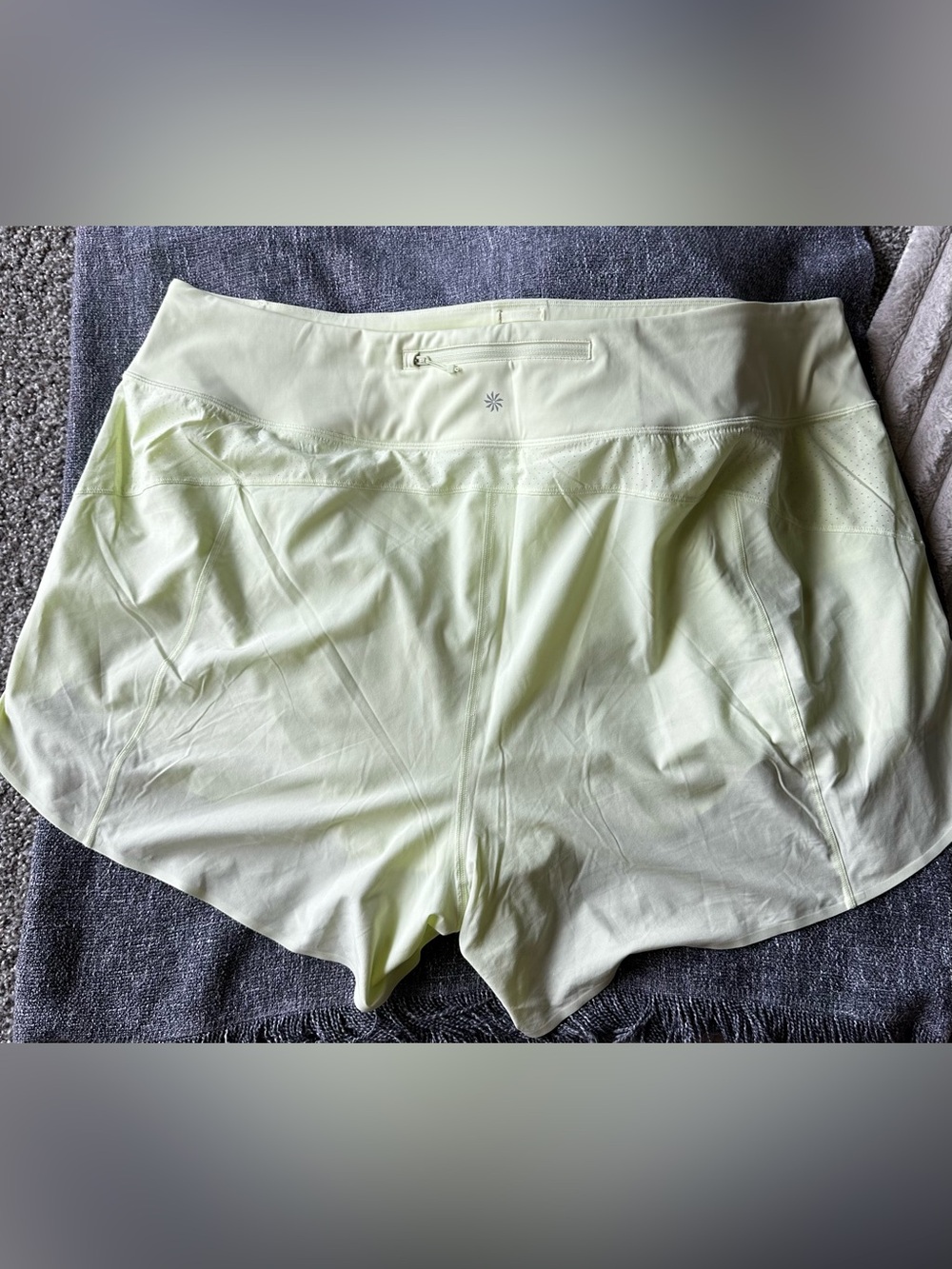 Athleta Pale Lemon Athletic Shorts